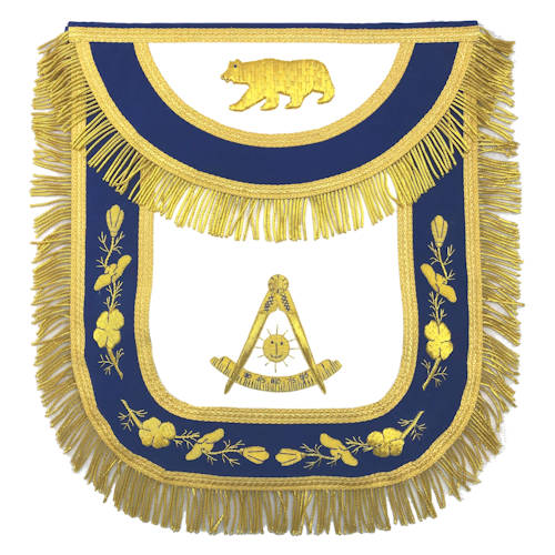 Colonial Past Master Apron With Fringe  C-102